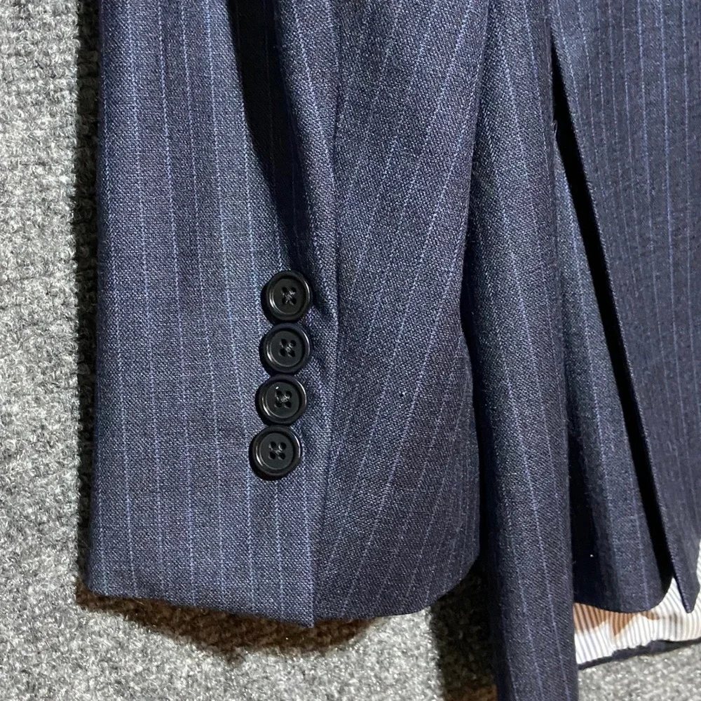 Brooks Brothers Explorer Regent Fit Pinstripe Wool Blend Sport Coat‎ Blazer 46R